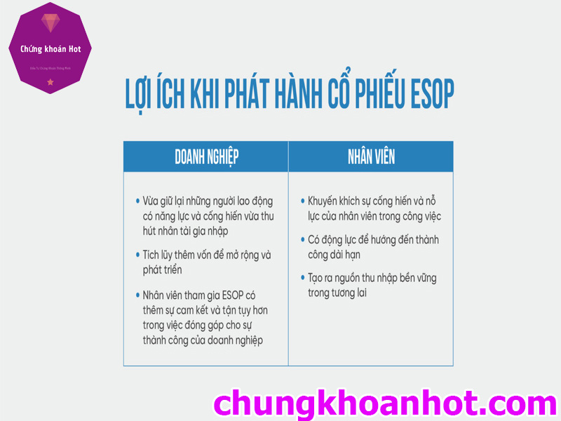 Cổ phiếu ESOP kiết thức mà bạn cần biết